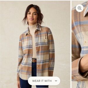 Faherty Plaid Shirt LEGEND Rockland Plaid size Medium